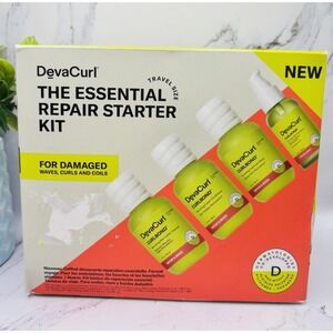 Devacurl The Essential Repair Starter Kit ~ For Damaged Hair~ 4 Piece Travel Set